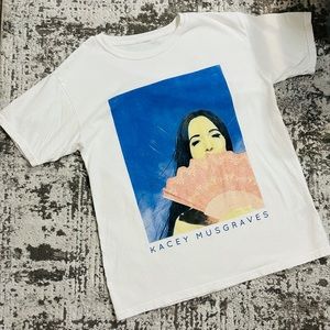 Kacey Musgraves White T-Shirt Short Sleeves | S